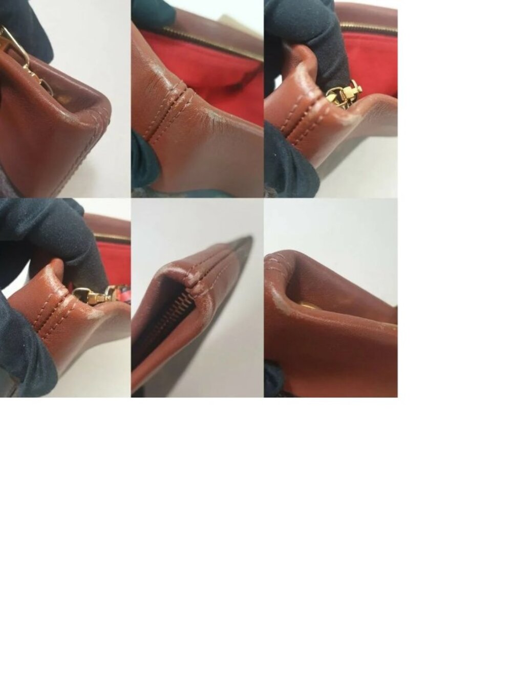 LOUIS VUITTON Pochette Tuileries Monogram Caramel Rouge - Picture 6 of 12